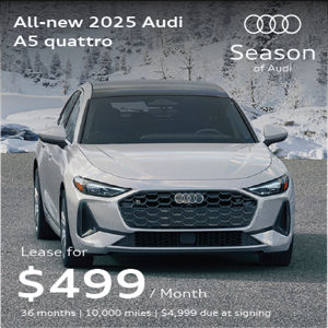 front facing 2025 Audi A5 parked